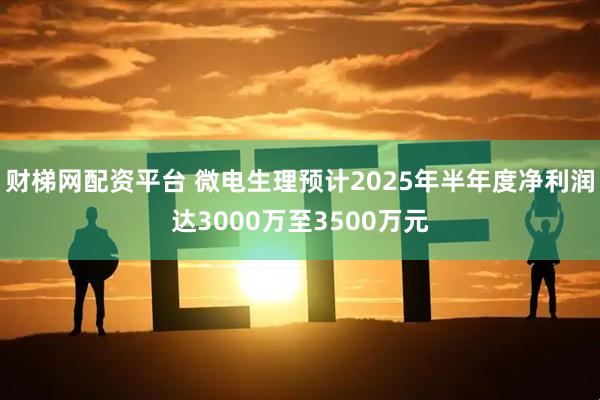 财梯网配资平台 微电生理预计2025年半年度净利润达3000万至3500万元