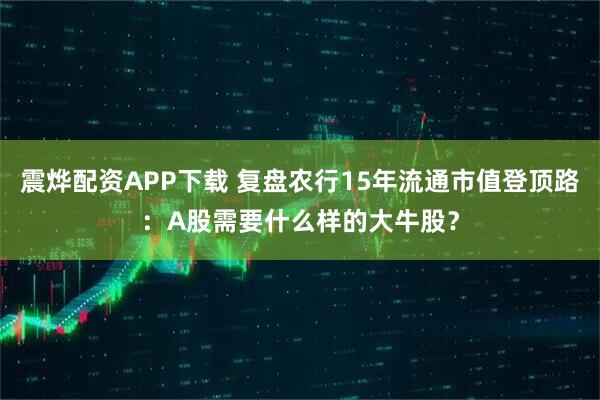 震烨配资APP下载 复盘农行15年流通市值登顶路：A股需要什么样的大牛股？